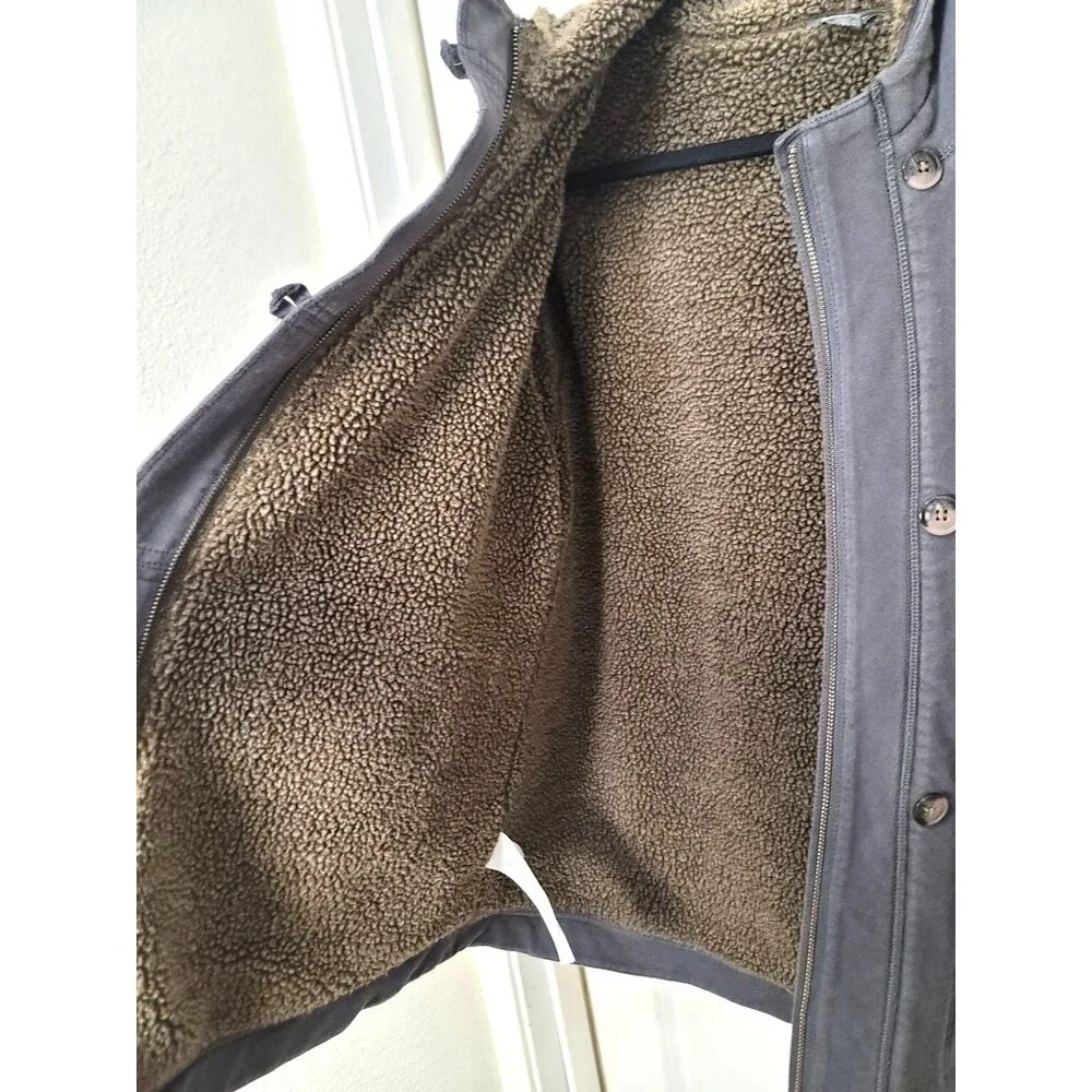 Eddie‎ Bauer Women's Hooded Fleece-Lined Jacket Pocket Elbow patch